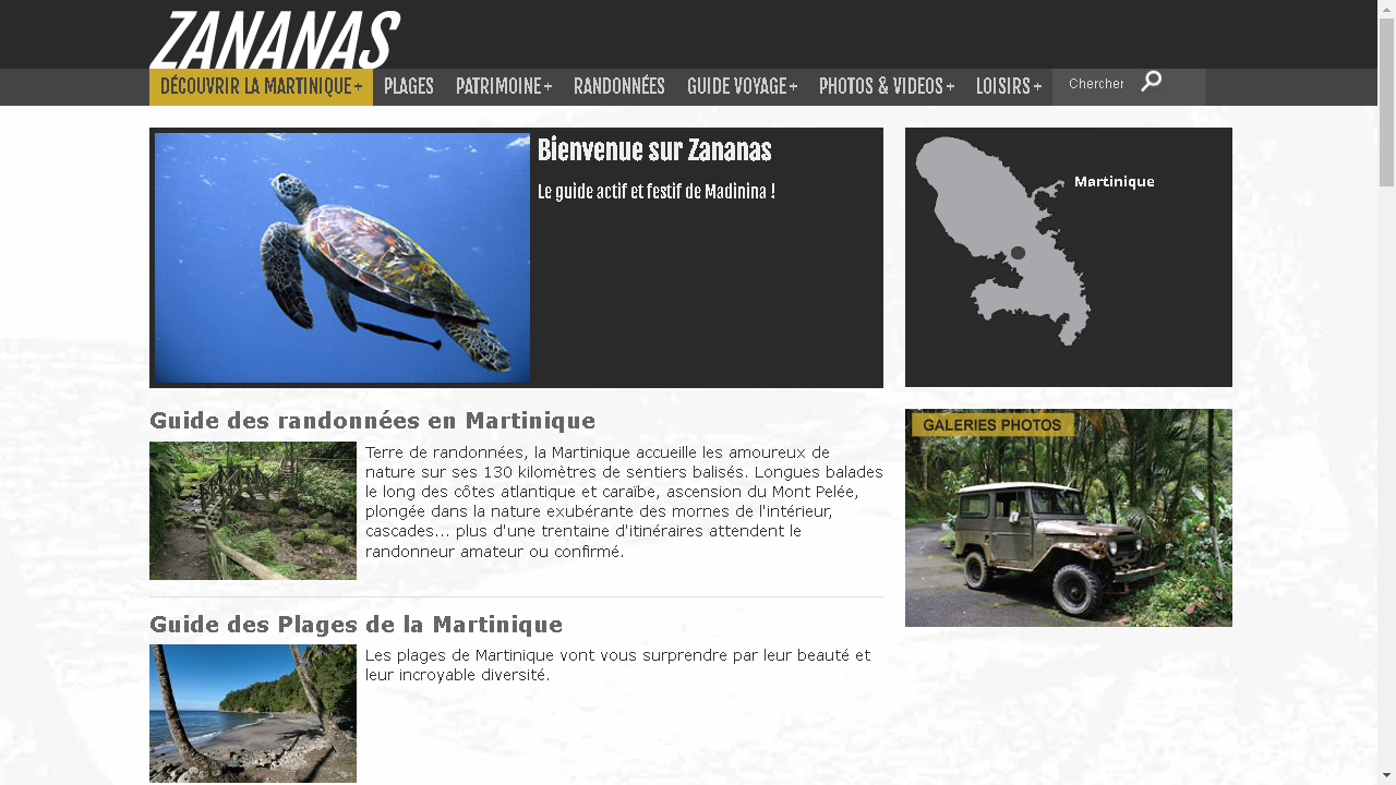 Capture d'écran de http://www.zananas-martinique.com/